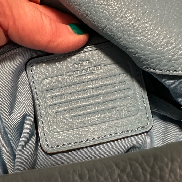 Coach Blue Leather Women's Bag - Picture 9 of 10